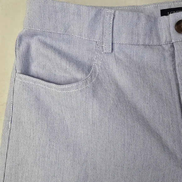 NWT J. Crew Factory Cropped Pants Blue White Stripe High Rise Wide Leg 29 - Picture 4 of 12